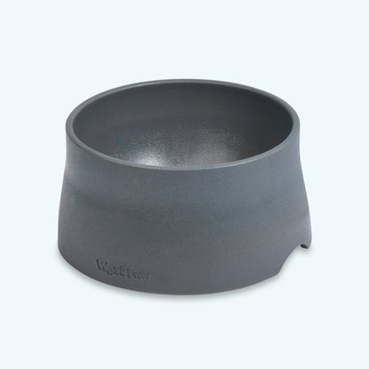 Gray West Paw Non-Slip Bowl on a light background