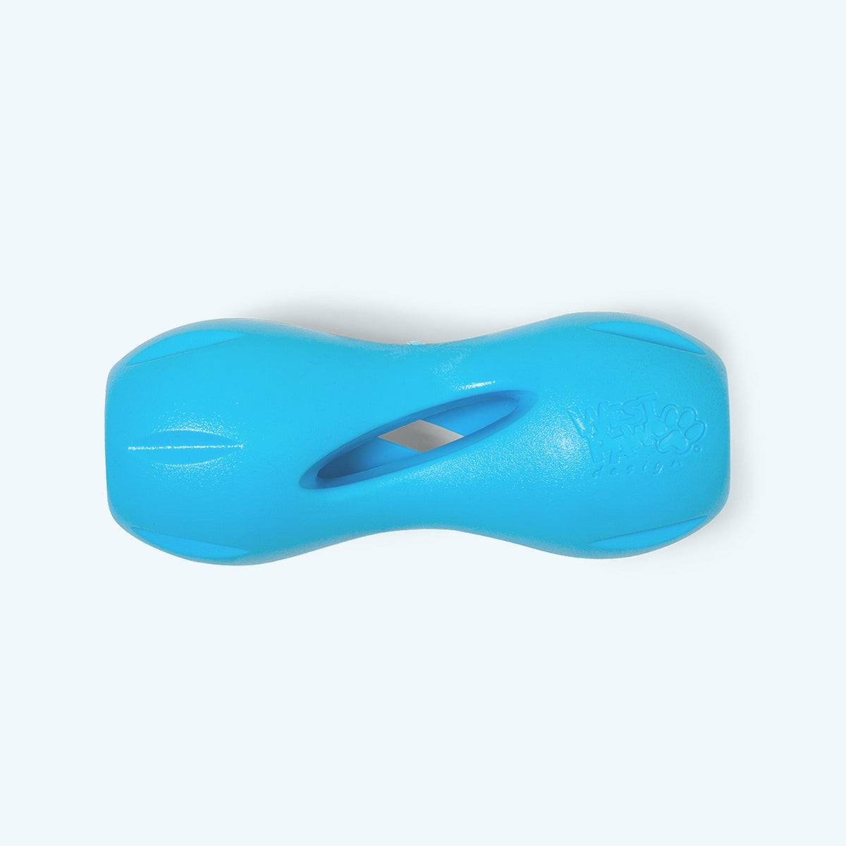 Aqua blue West Paw Qwizl puzzle toy